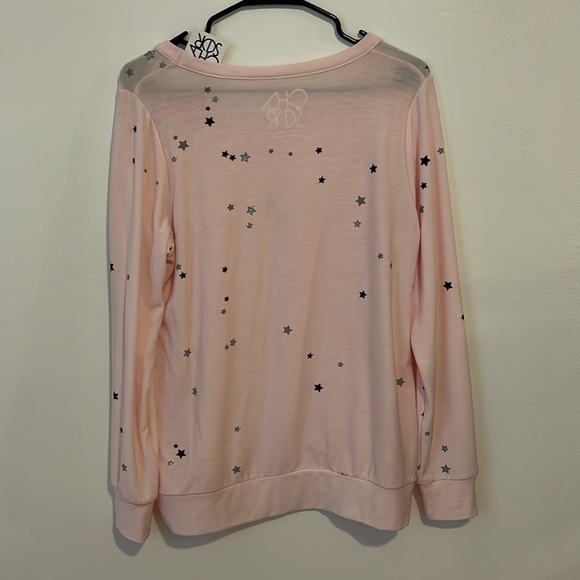Pink Sweatshirt with stars soft and comfy - Picture 4 of 5